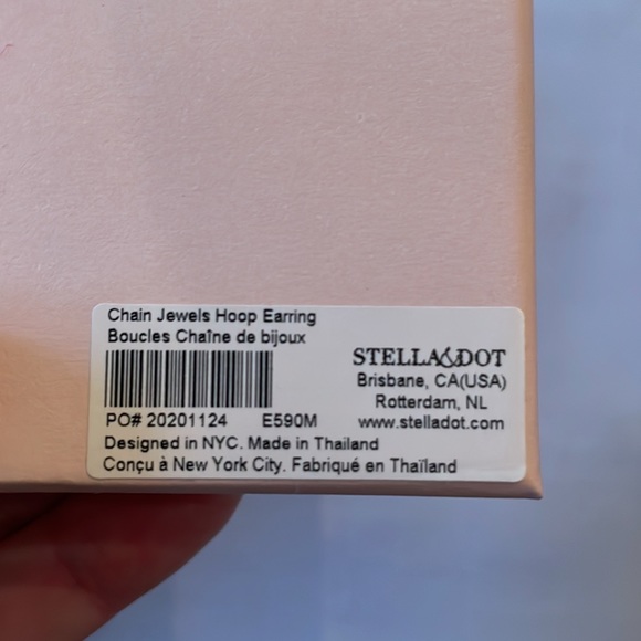 Stella & Dot Chain Jewels Hoop Statement Earring NWT - Picture 3 of 4